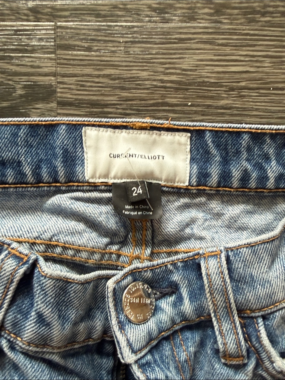 Current/Elliott Straight Leg Jeans 24 - Picture 2 of 3